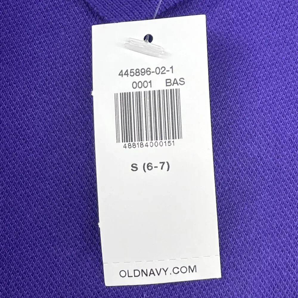 2 Old Navy Boys/Girls Sm 6/7 Purple Lt Blue School Uniform Pique Polo Shirts NWT